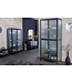 Invicta Interior Moderne vitrinekast AMSTERDAM 180 cm zwart goud dammen glazen metalen highboard kast - 43532