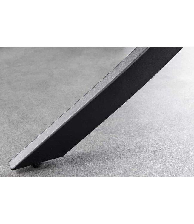 Invicta Interior Ronde eettafel ALPINE 120cm antraciet keramiek zwart metalen frame - 44231