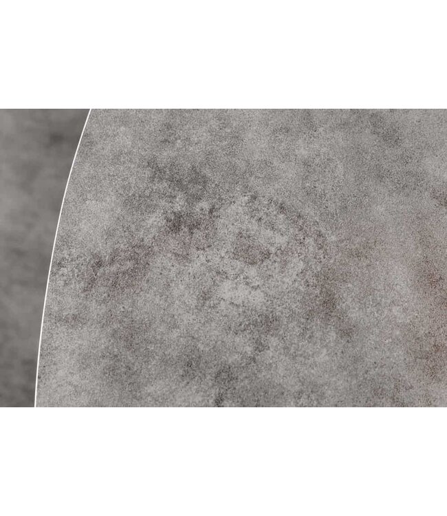 Invicta Interior Ronde eettafel ALPINE 120cm antraciet keramiek zwart metalen frame - 44231