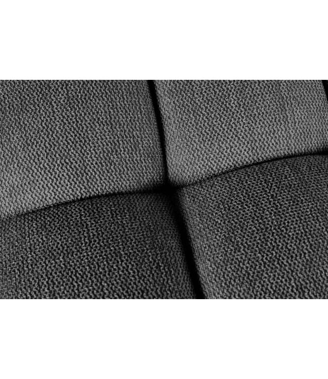 Invicta Interior Eetkamerbank PAPILLON 165cm antraciet flatweave met rugleuningen zwart metalen frame - 44529