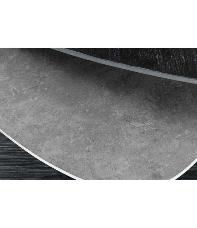 Invicta Interior Design salontafel MOVEMENT zwart grijs rond draaibaar keramisch metalen frame - 44235