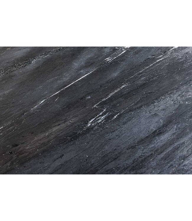 Invicta Interior Design salontafel GATSBY 110cm massief mangohout marmeren blad retro met lades goud - 43338