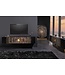 Invicta Interior Hangende TV lowboard GOLDEN SUNSET 160cm mangohout zwart met 3D houtsnijwerk goud handgemaakt - 44250