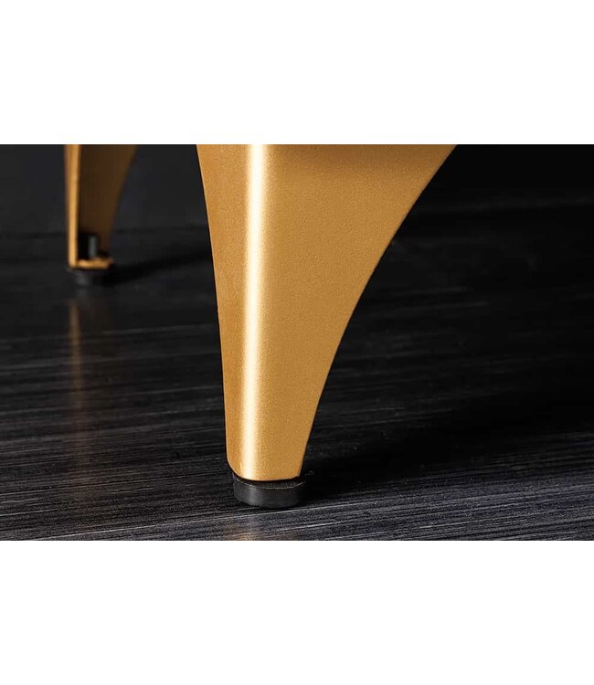 Invicta Interior Handgemaakte TV lowboard GOLDEN SUNSET 180cm zwart met 3D houtsnijwerk goud mango hout massief metalen poten - 44303