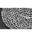Invicta Interior Handgemaakte salontafel BIO 120 cm zilverkleurig metalen bladmotief met opbergruimte - 44148