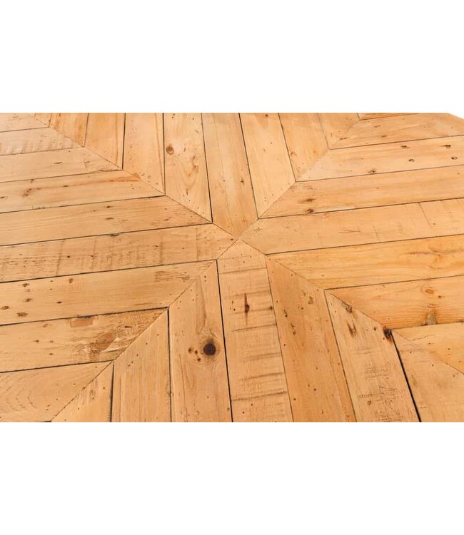 Invicta Interior Massief houten eettafel MOSAIC 200cm natuurlijk grenenhout gerecycled sterframe - 44090