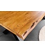 Invicta Interior Massief houten eettafel MAMMUT 200cm acacia X-frame zwart metalen boomrand 5cm tafelblad - 43787