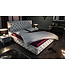 Invicta Interior Queensize tweepersoonsbed PARIS 160x200cm grijs fluweel Chesterfield design - 39993