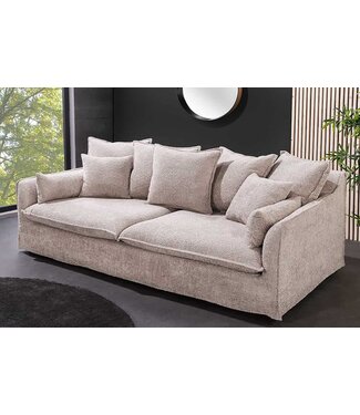 Invicta Interior Grote 3-zitsbank HEAVEN 200cm champagnebeige Boucle bank met veerkern - 44185