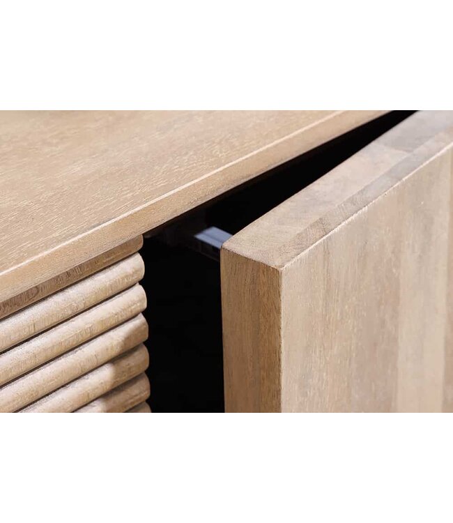 Invicta Interior Design dressoir ART DECO 170 cm wit gelimineerd massief mangohout 3D front - 44060