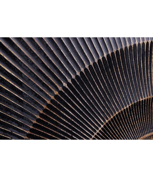 Invicta Interior Handgemaakte barkast GOLDEN SUNSET 140cm zwartgoud massief mangohout - 44252