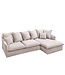 Invicta Interior Grote hoekbank HEAVEN 255cm champagne beige Bouclé Spring Core Covercover bank - 44187
