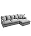 Invicta Interior Grote hoekbank HEAVEN 255 cm grijze Boucle bank met veerkern - 44192