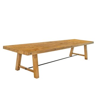 Invicta Interior Massieve eettafel FINCA 400cm vintage bruin gerecycled grenenhout - 44705