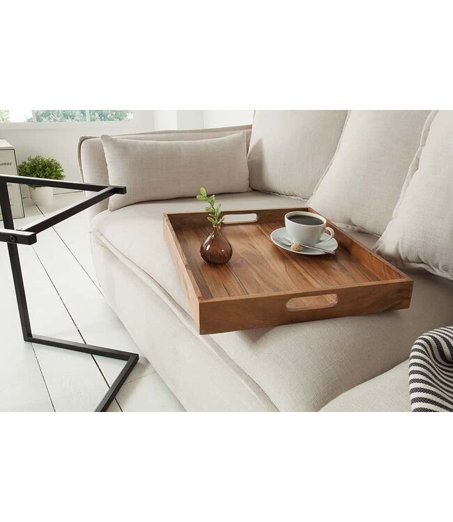 Invicta Interior Elegant dienblad CIANO 40x40cm massief acaciahout met handvatten - 39515