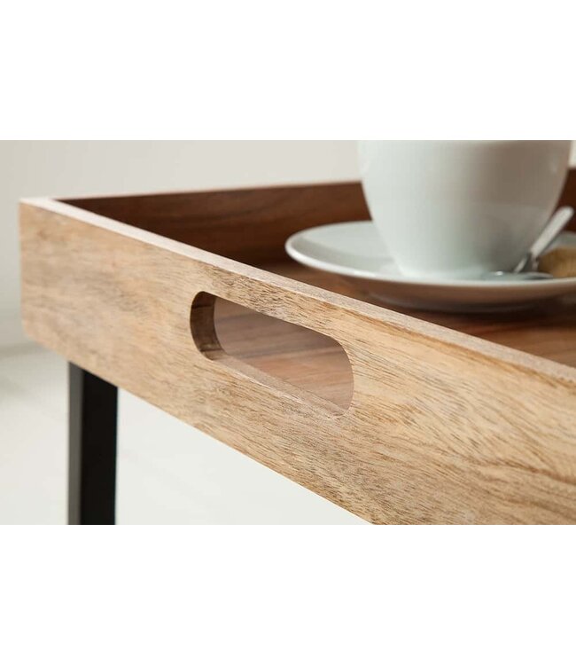 Invicta Interior Elegant dienblad CIANO 40x40cm massief acaciahout met handvatten - 39515