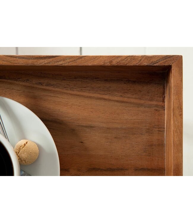 Invicta Interior Elegant dienblad CIANO 40x40cm massief acaciahout met handvatten - 39515