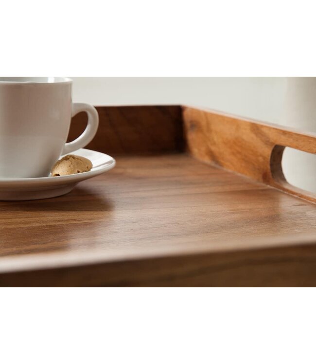 Invicta Interior Elegant dienblad CIANO 40x40cm massief acaciahout met handvatten - 39515