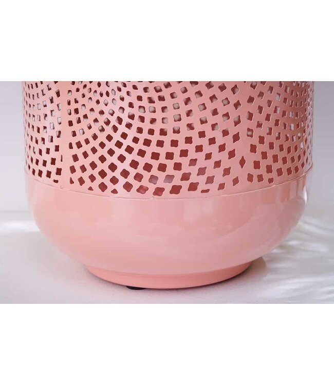Invicta Interior Decoratieve lantaarn CANDLELIGHT 30cm pastel-roze metalen handgemaakte lantaarn - 43830