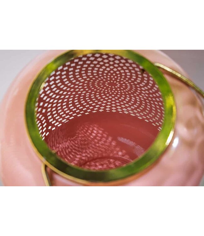 Invicta Interior Decoratieve lantaarn CANDLELIGHT 30cm pastel-roze metalen handgemaakte lantaarn - 43830