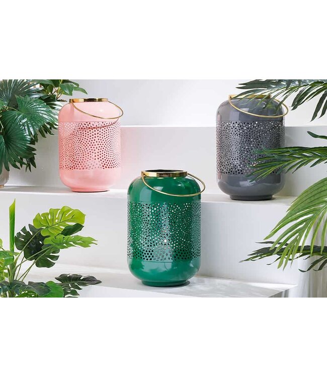 Invicta Interior Decoratieve lantaarn CANDLELIGHT 30cm grijs metaal handgemaakte lantaarn - 43831