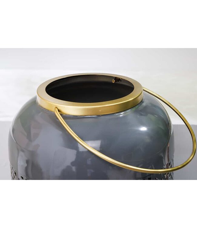 Invicta Interior Decoratieve lantaarn CANDLELIGHT 30cm grijs metaal handgemaakte lantaarn - 43831