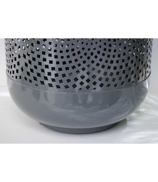 Invicta Interior Decoratieve lantaarn CANDLELIGHT 30cm grijs metaal handgemaakte lantaarn - 43831