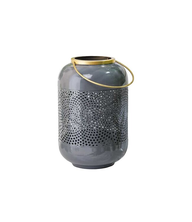 Invicta Interior Decoratieve lantaarn CANDLELIGHT 30cm grijs metaal handgemaakte lantaarn - 43831