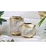 Invicta Interior Deco lantaarn ORIENT 25cm goud metaal met patina handgemaakte lantaarn - 43826
