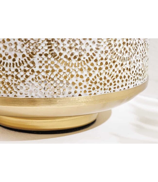 Invicta Interior Deco lantaarn ORIENT 25cm goud metaal met patina handgemaakte lantaarn - 43826