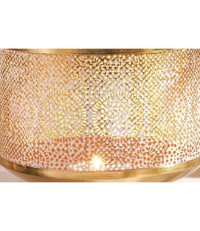 Invicta Interior Decoratieve lantaarn ORIENT 20cm goud metaal met patina handgemaakte lantaarn - 43825