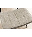Invicta Interior Moderne kruk SCANDINAVIA champagne greige bouclé zwarte metalen poten voetenbank - 44028