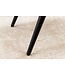 Invicta Interior Moderne kruk SCANDINAVIA champagne greige bouclé zwarte metalen poten voetenbank - 44028
