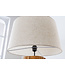 Invicta Interior Design vloerlamp ROOTS 160cm drijfhout linnen kap beige handgemaakt - 41093