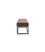 Invicta Interior Design bank PETIT BEAUTE 110cm vintage taupe microvezel zwart metalen frame - 44427