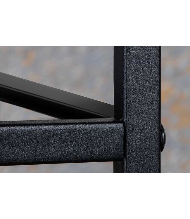 Invicta Interior Set van 2 salontafels DURA STEEL 50 cm metaal zwarte bijzettafels modern design - 43326