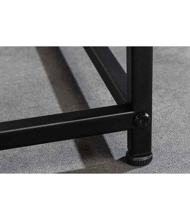 Invicta Interior Set van 2 salontafels DURA STEEL 50 cm metaal zwarte bijzettafels modern design - 43326