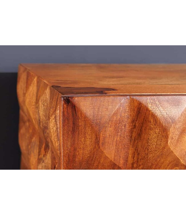 Invicta Interior Massief houten tv lowboard VULCANO 160cm hangende natuurlijke mango woonkamer - 43351