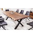 Invicta Interior Massief houten eettafel met boomrand AMAZONAS 200 cm bruin sheesham zwart metalen frame - 6041063
