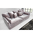 Invicta Interior Grote 3-zitsbank HEAVEN 200 cm taupe fluwelen binnenvering verwijderbare hoes hoes hoes bank - 38570