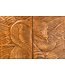 Invicta Interior Massief Highboard SNAKE 120cm Bruin Zwart Mango Hout Slang Ontwerp met Uitgebreide 3D Gravures - 45634