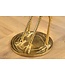 Invicta Interior Side table WILDLIFE CRANE 55cm gold - 44832