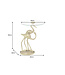 Invicta Interior Side table WILDLIFE CRANE 55cm gold - 44832