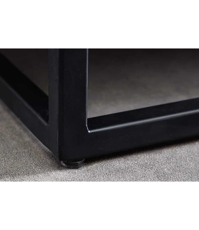 Invicta Interior Massief dressoir BARRACUDA 180cm bruin mangohout met teakhouten front zwart metaal - 44987