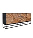 Invicta Interior Massief dressoir BARRACUDA 180cm bruin mangohout met teakhouten front zwart metaal - 44987