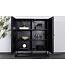 Invicta Interior Massief dressoir BARRACUDA 120cm Grijs Mangohout met Teakhouten Voorkant Zwart Metaal - 44988