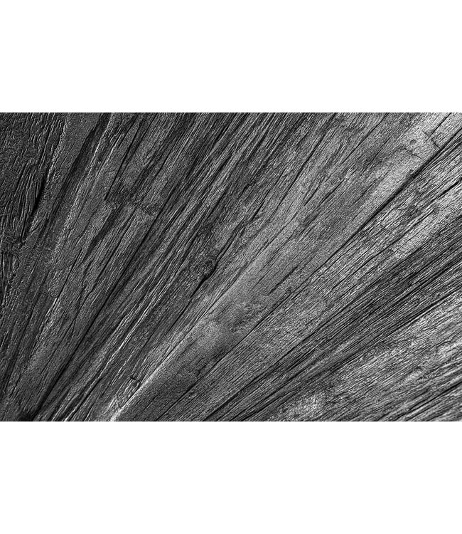 Invicta Interior Massief dressoir BARRACUDA 120cm Grijs Mangohout met Teakhouten Voorkant Zwart Metaal - 44988