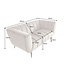 Invicta Interior Design 2-zitsbank NOBLESSE 165 cm champagne fluweel zwart metalen poten lente kern - 44537