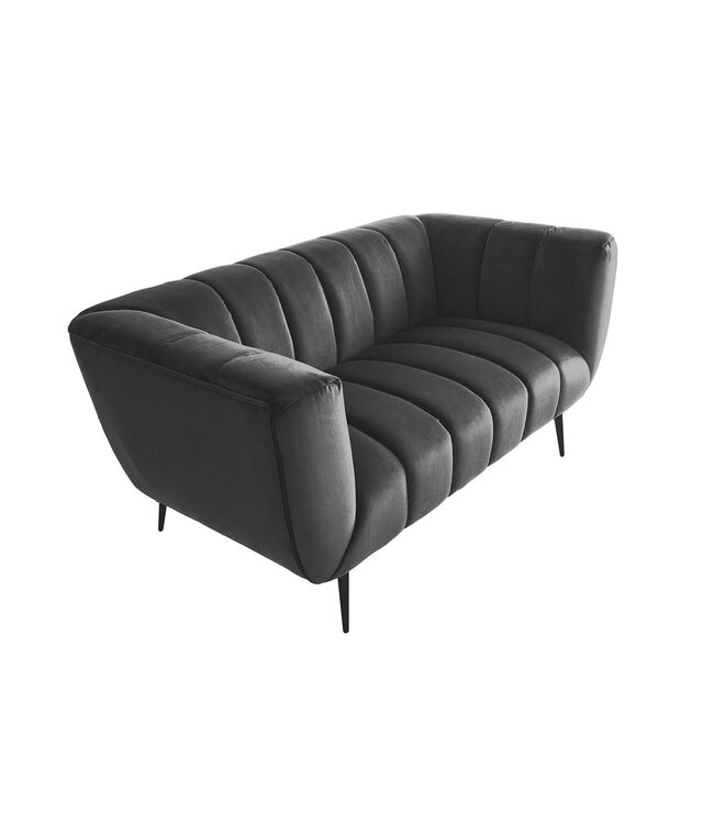 Invicta Interior Sofa NOBLESSE 165cm 2-seater velvet grey - 45050