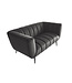 Invicta Interior Sofa NOBLESSE 165cm 2-seater velvet grey - 45050